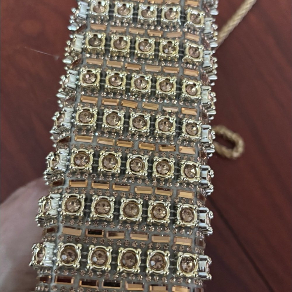 Embellished Gold-Tone Chain Crossbody Bag - Picture 5 of 8